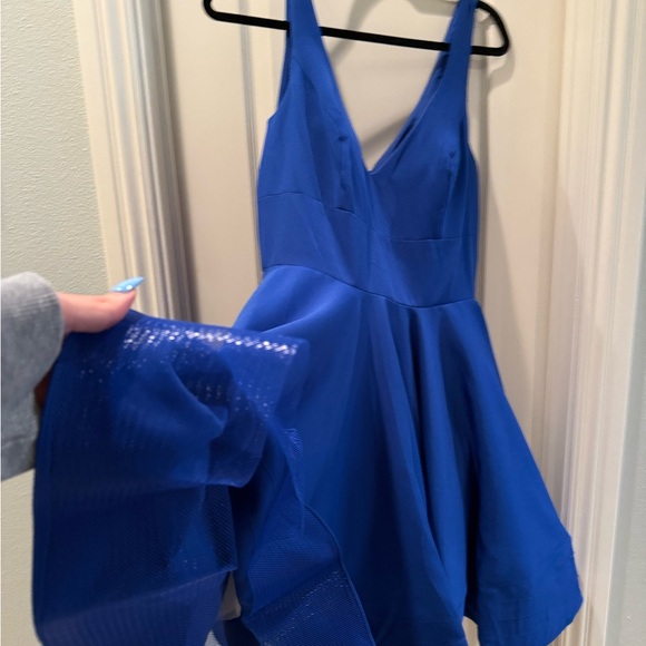 Mac Duggal Blue Sleeveless Dress - Picture 6 of 13